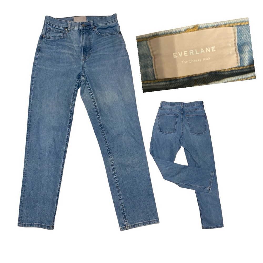 Everlane The Cheeky Jean Womens 26W X 26L Light Wash Straight Leg Mid-Rise Jeans